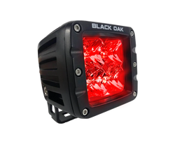 Black Oak 2" Red LED Driving Light Pod Kit